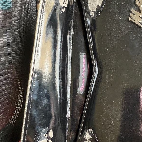 Revamp Pinup Girl Handbag black patent leather and leopard lining Meteor - Picture 8 of 8